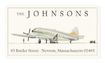 Air Travel - Panoramic Return Address Labels
