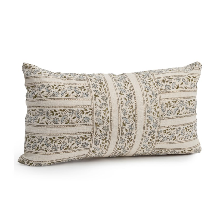 Block Printed Floral Cushion