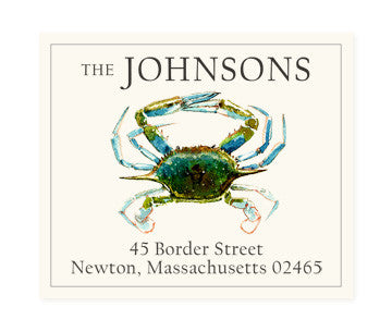Blue Crab - Return Address Labels