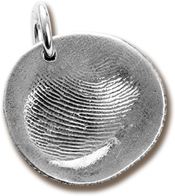 Custom Silver Fingerprint Pendant
