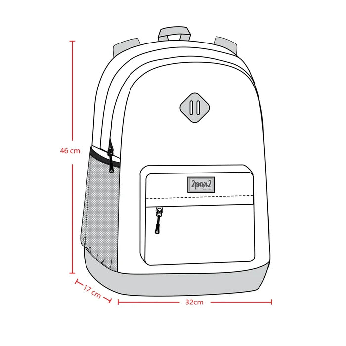 Deux Par Deux Kids Backpack 21L- Blue Gradient-H20ZSD-034-Pumpkin Pie Kids Canada