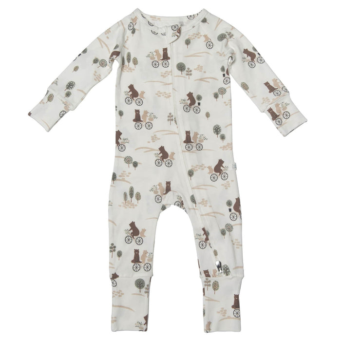Loulou Lollipop Sleeper - Bears on Bikes-BA1002U.BOB.4-Pumpkin Pie Kids Canada