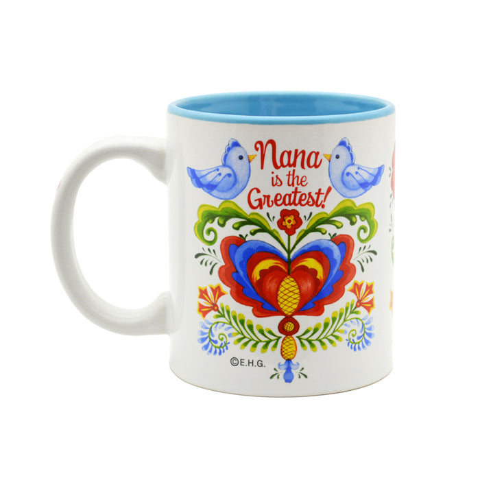 "Nana is the Greatest" / Bird Design Coffee Mug - ScandinavianGiftOutlet