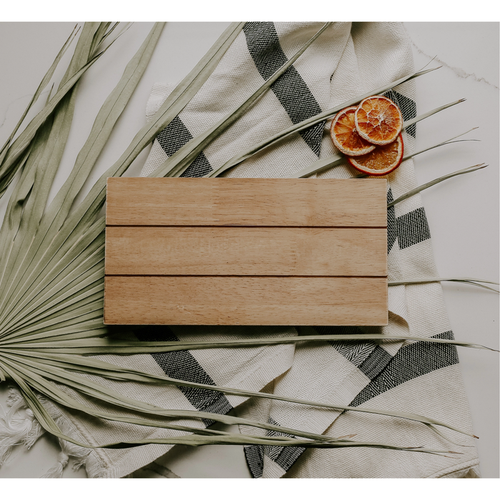 Natural Rectangular Wood Tray