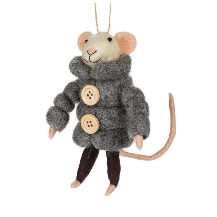 Puffy Parka Mouse Ornament