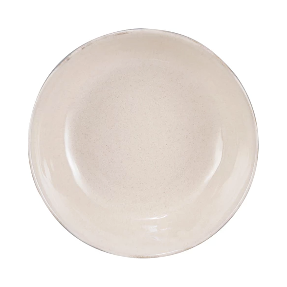 Stoneware Footed Bowl - Cream