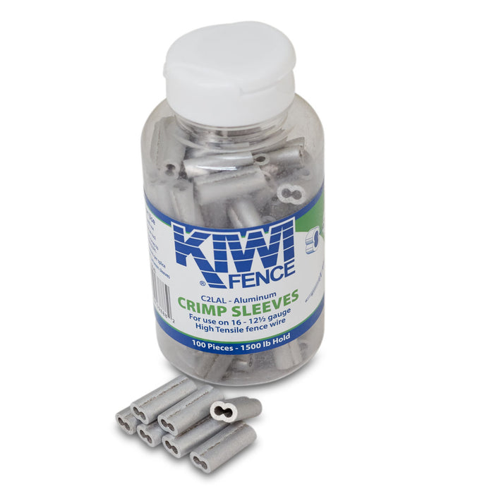 Wire Crimp Sleeve for 12 1/2 gauge High Tensile Wire (100/jar)
