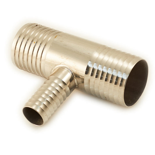 1 1/2"x1 1/2"x3/4" Stainless Mainline Insert Tee