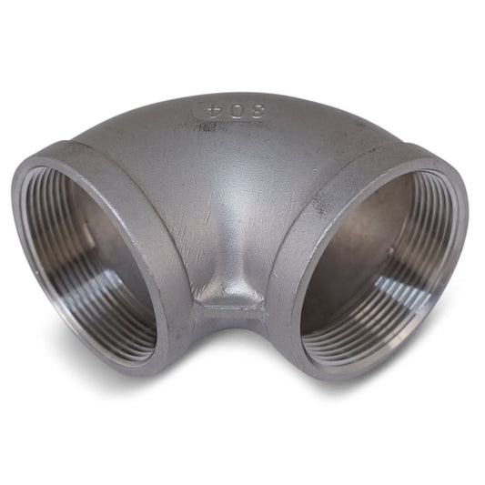 1 1/4" Stainless 90 Degree Elbow w/Female Thread