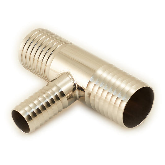 1 1/4"x1 1/4"x3/4" Stainless Mainline Reducing Insert Tee