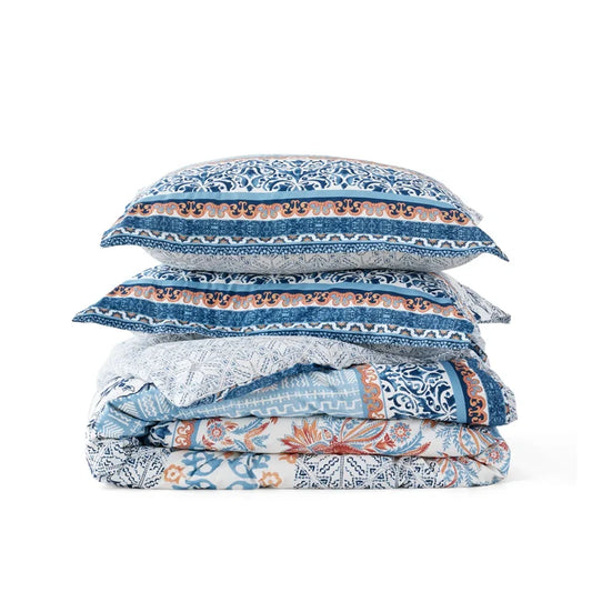 100% Cotton Patterned Duvet Cover Set