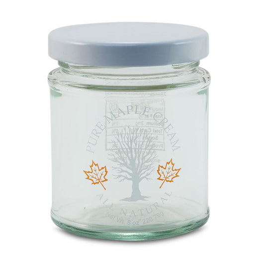 1/2 lb Printed Pure Maple Cream Glass Jar (24 per Case)