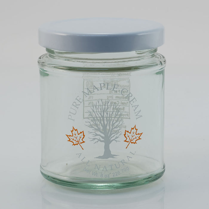 1/2 lb Printed Pure Maple Cream Glass Jar (24 per Case)