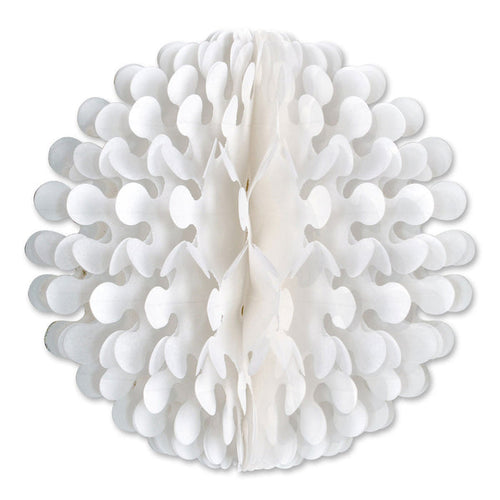 14" White Tissue Flutter Ball Party Decorations - ScandinavianGiftOutlet