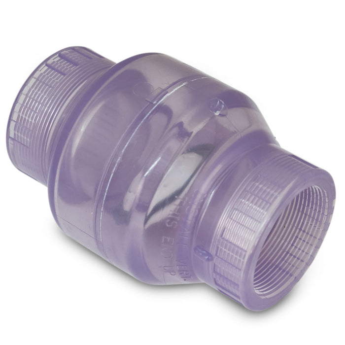 2" Clear Plastic Check Valve