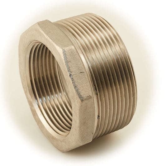 2" x 1" Stainless Threaded Reducing Bushing