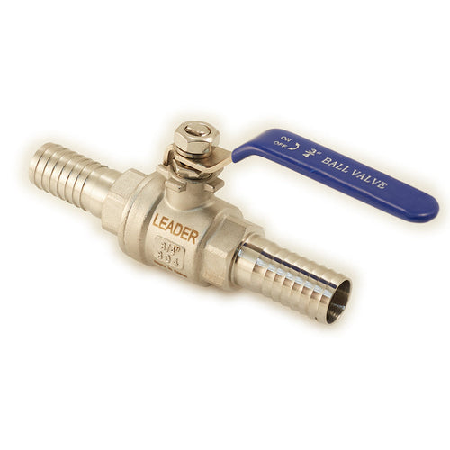 3/4" Stainless Ball Valve w/Barbed Fittings