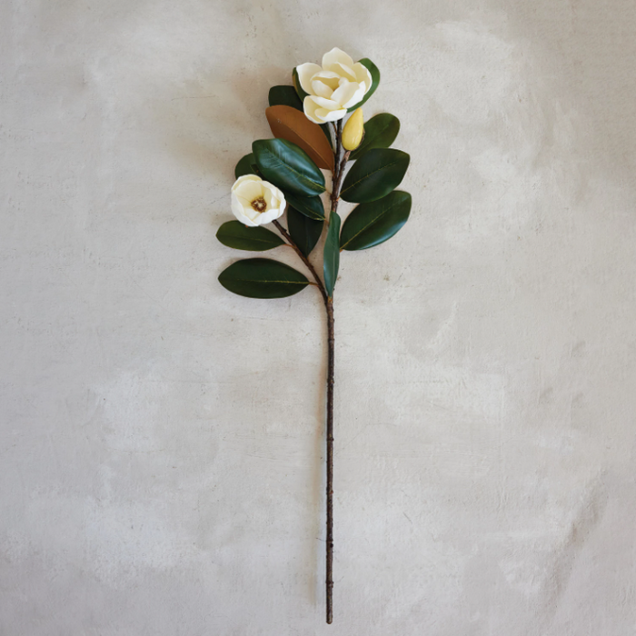 35"H Faux Magnolia Branch
