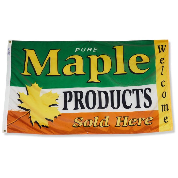 3'x5' Welcome Flag w/Pure Maple Products Sold Here
