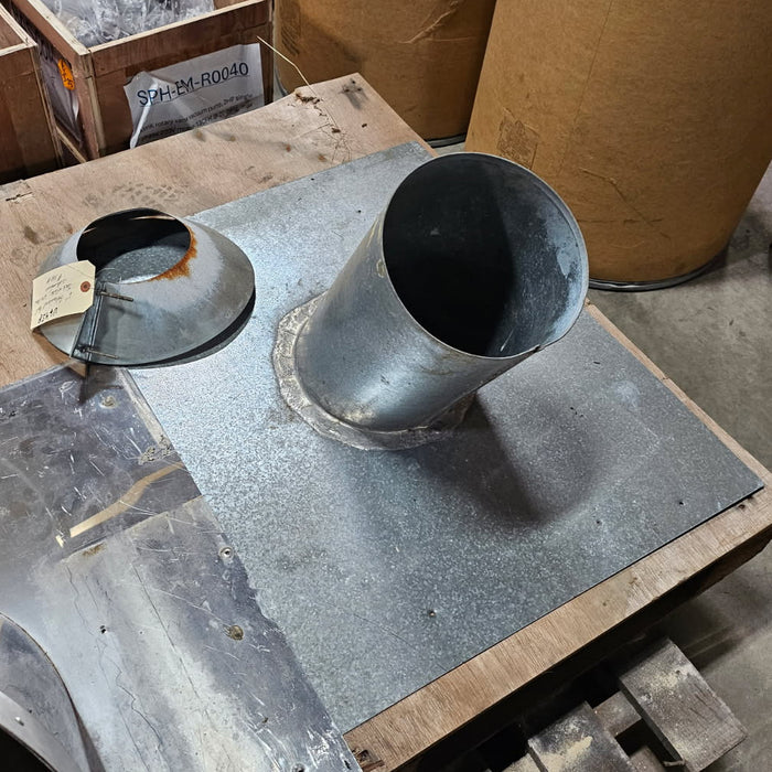 6" Galvanized Roof Jack w/Collar, 6/12 Pitch, Sidemount