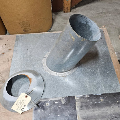 6" Galvanized Roof Jack w/Collar, 6/12 Pitch, Sidemount