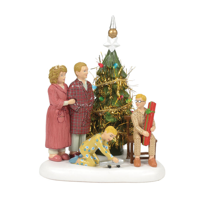 A Christmas Story Village | The Family Opens Their Gifts | Village Figures