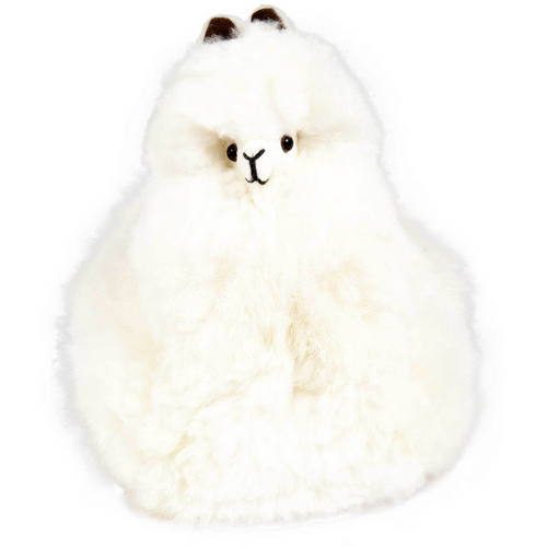 Alpaca Sitting - White