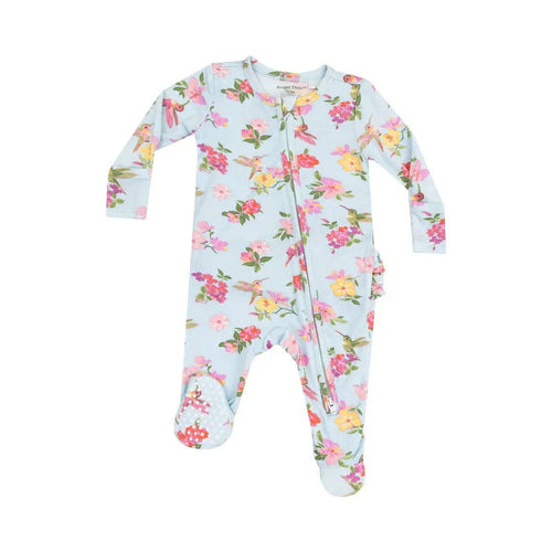 Angel Dear Ruffle Back Footie - Cute Hummingbirds-653-S25-CHU NB-Pumpkin Pie Kids Canada