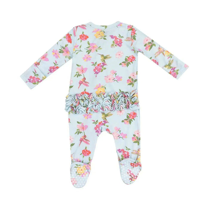 Angel Dear Ruffle Back Footie - Cute Hummingbirds-653-S25-CHU NB-Pumpkin Pie Kids Canada