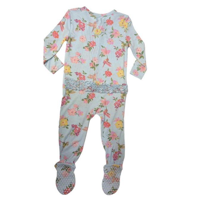 Angel Dear Ruffle Back Footie - Cute Hummingbirds-653-S25-CHU NB-Pumpkin Pie Kids Canada
