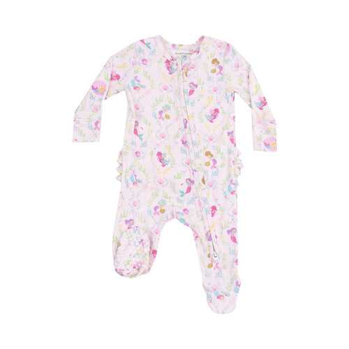 Angel Dear Ruffle Back Footie - Mermaids-653-S25-MER NB-Pumpkin Pie Kids Canada