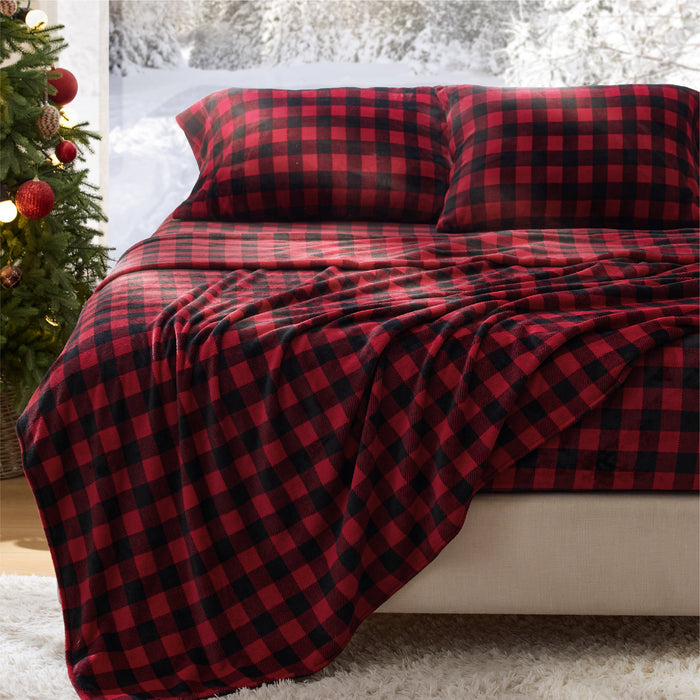 Plaid - Red/Black / Queen