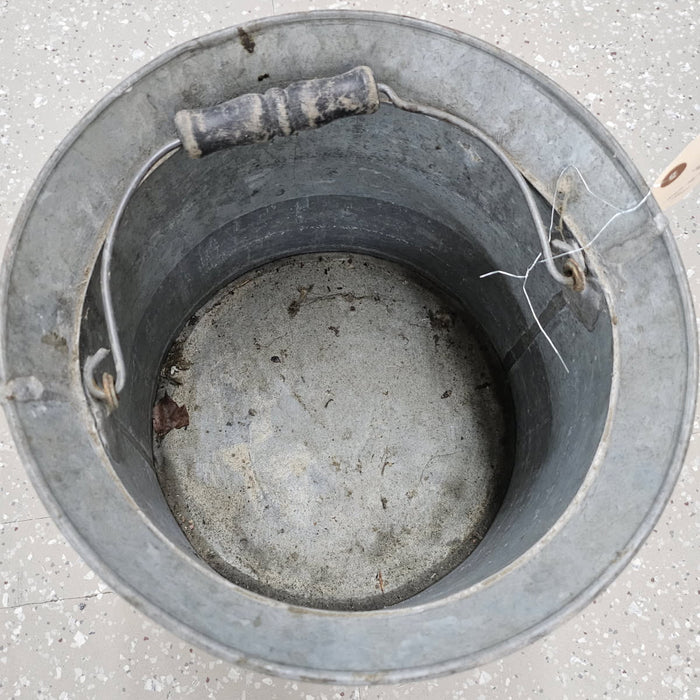 Antique Galvanized Gathering Pail