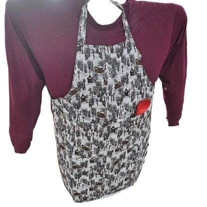 Apron with Sugar House & Trees