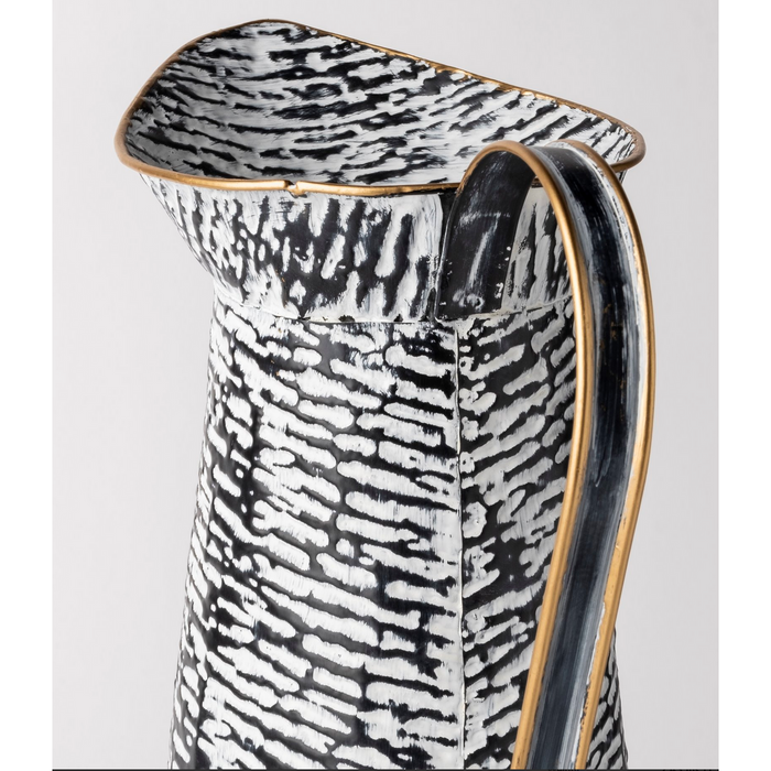 Babette Large Black/White Pitcher