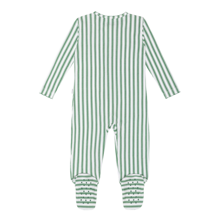 baby boxwood ticking stripe pima footie