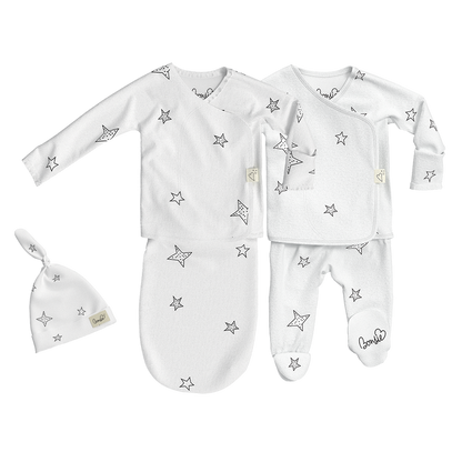 Baby Bundle - Stars Baby Bag Set + Footie