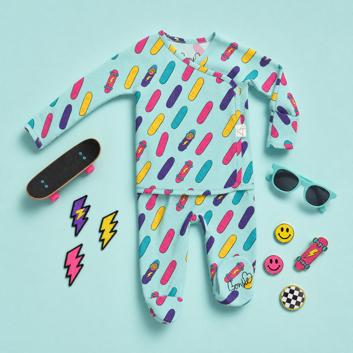 Baby Bundle - Tiny Tricks Footie + Romper