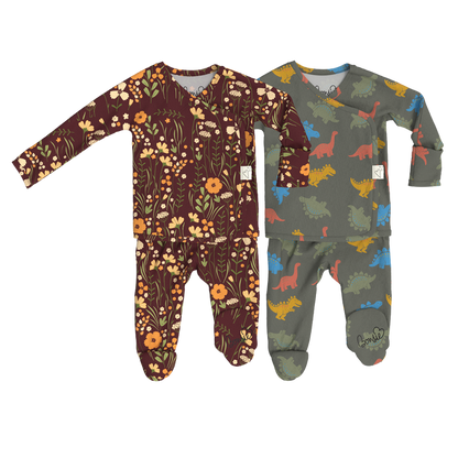 Baby Bundle Footie - Autumn Meadow + Lil Stompers