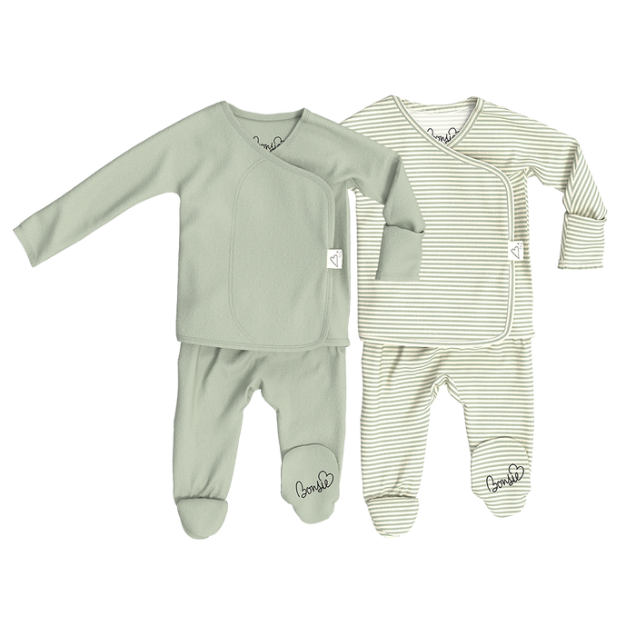 Baby Bundle Footie - Avocado + Mint Twist