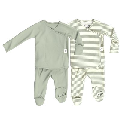 Baby Bundle Footie - Avocado + Mint Twist