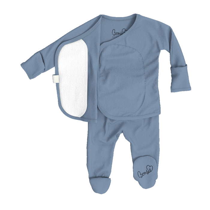 Baby Bundle Footie - Dusty Sky + Lil Stompers