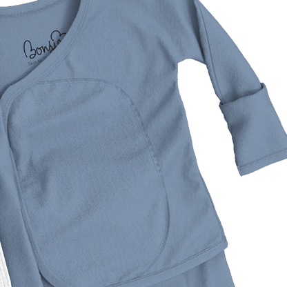 Baby Bundle Footie - Dusty Sky + Mulberry