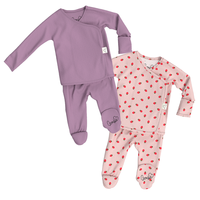 Baby Bundle Footie - Fig + Strawberries