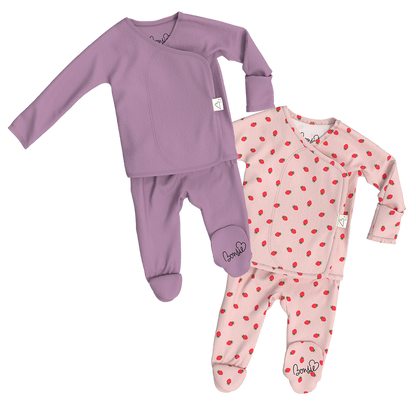 Baby Bundle Footie - Fig + Strawberries