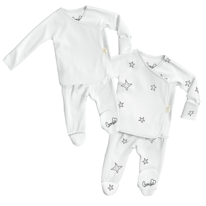 Baby Bundle Footie - Milk + Stars Twin Pack