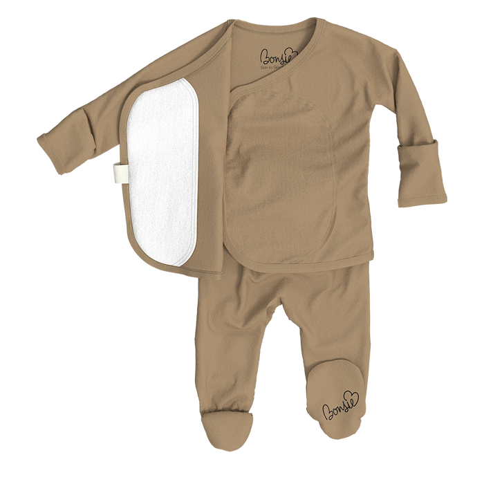 Baby Bundle Footie - Mocha + Flight Crew