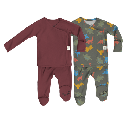 Baby Bundle Footie - Mulberry + Lil Stompers