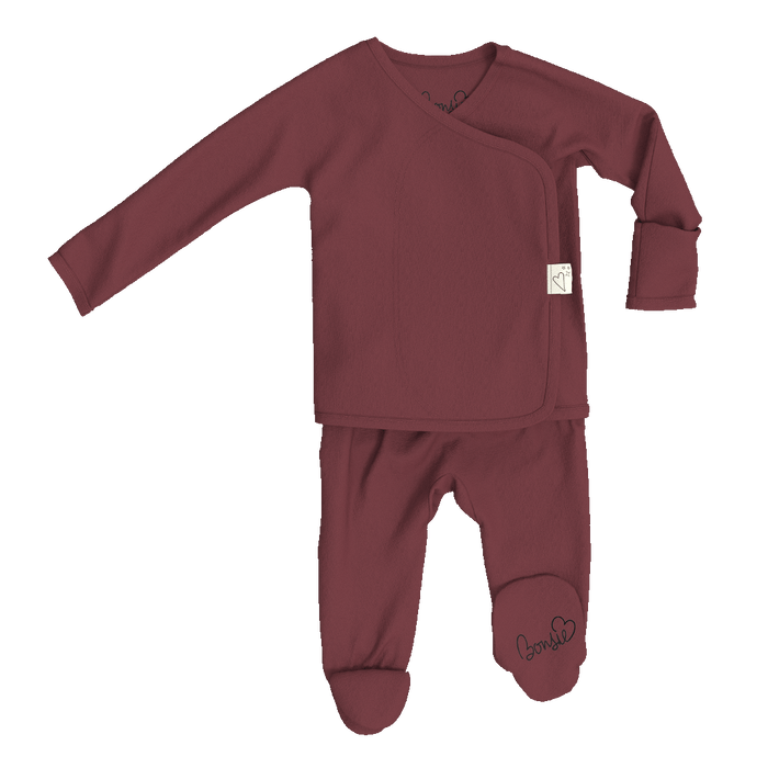 Baby Bundle Footie - Mulberry + Lil Stompers