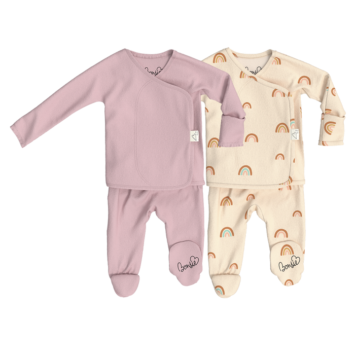 Baby Bundle Footie - Peony + Little Wishes